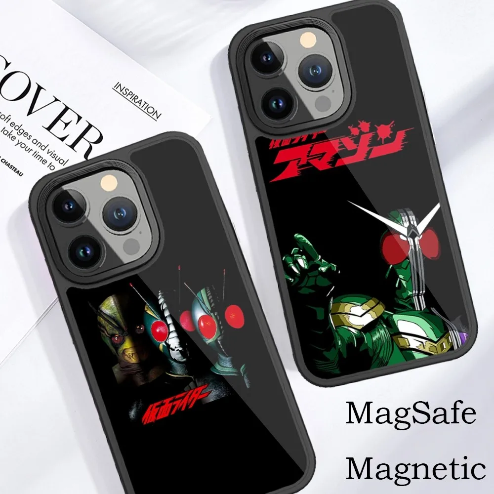 M-Masked R-Rider Phone Case For iPhone 15 14 13 12 11 Pro Max Plus Magnetic for Macsafe Cases Cover