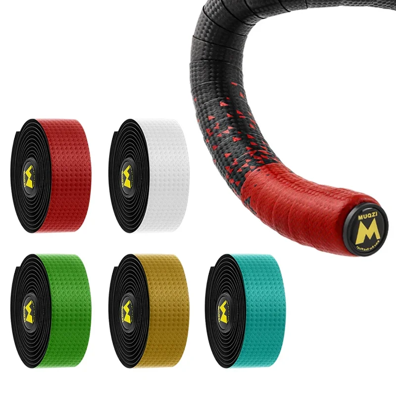 MUQZI Bike Handlebar Tape Road Cycling Bicycle Handle Bar Tape with End Plugs