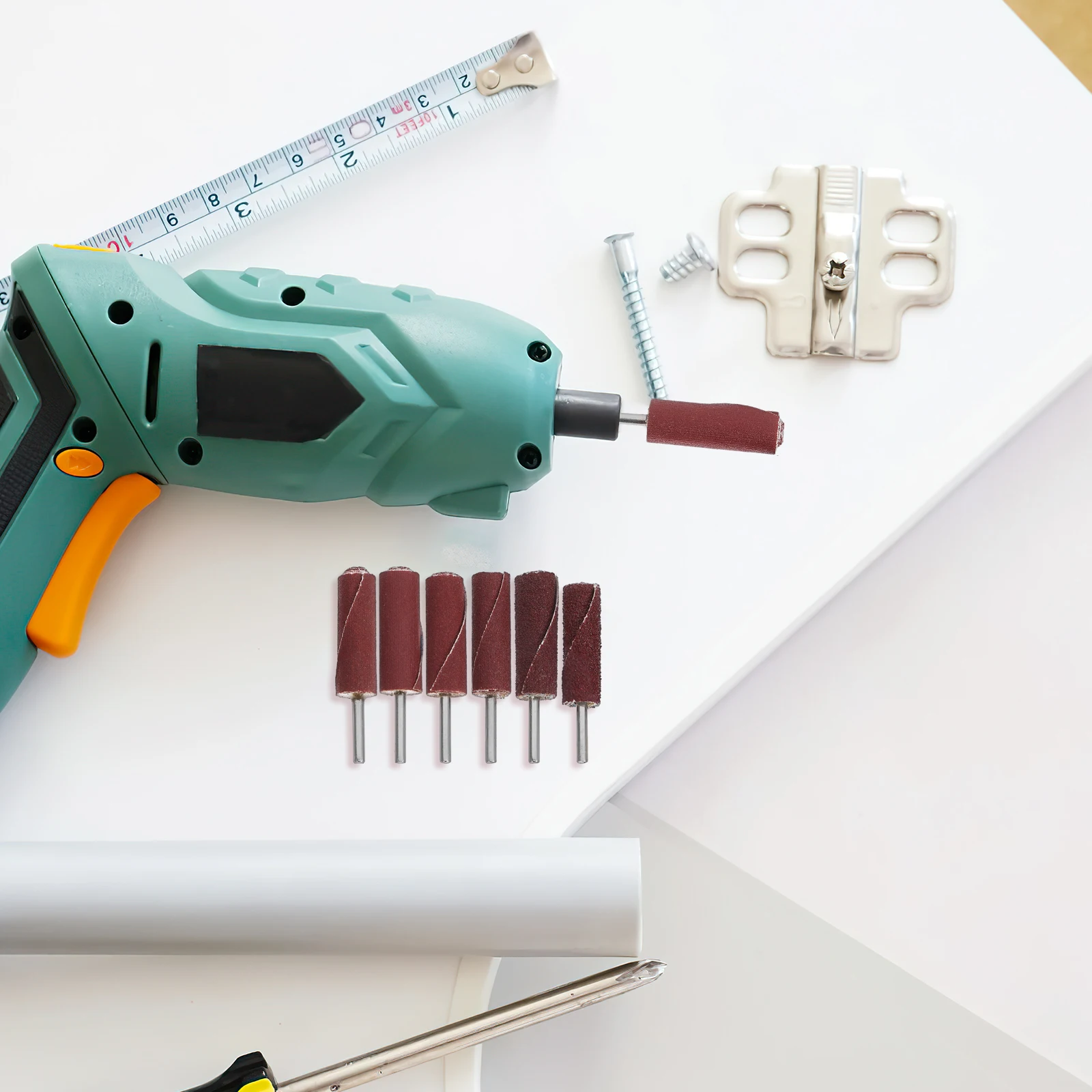 

7pcs Sandpaper Drum Mandrels 80-600 Grit Flap Wheel Grinding Head for Drill Press Rotary Tool Sanding Accessories