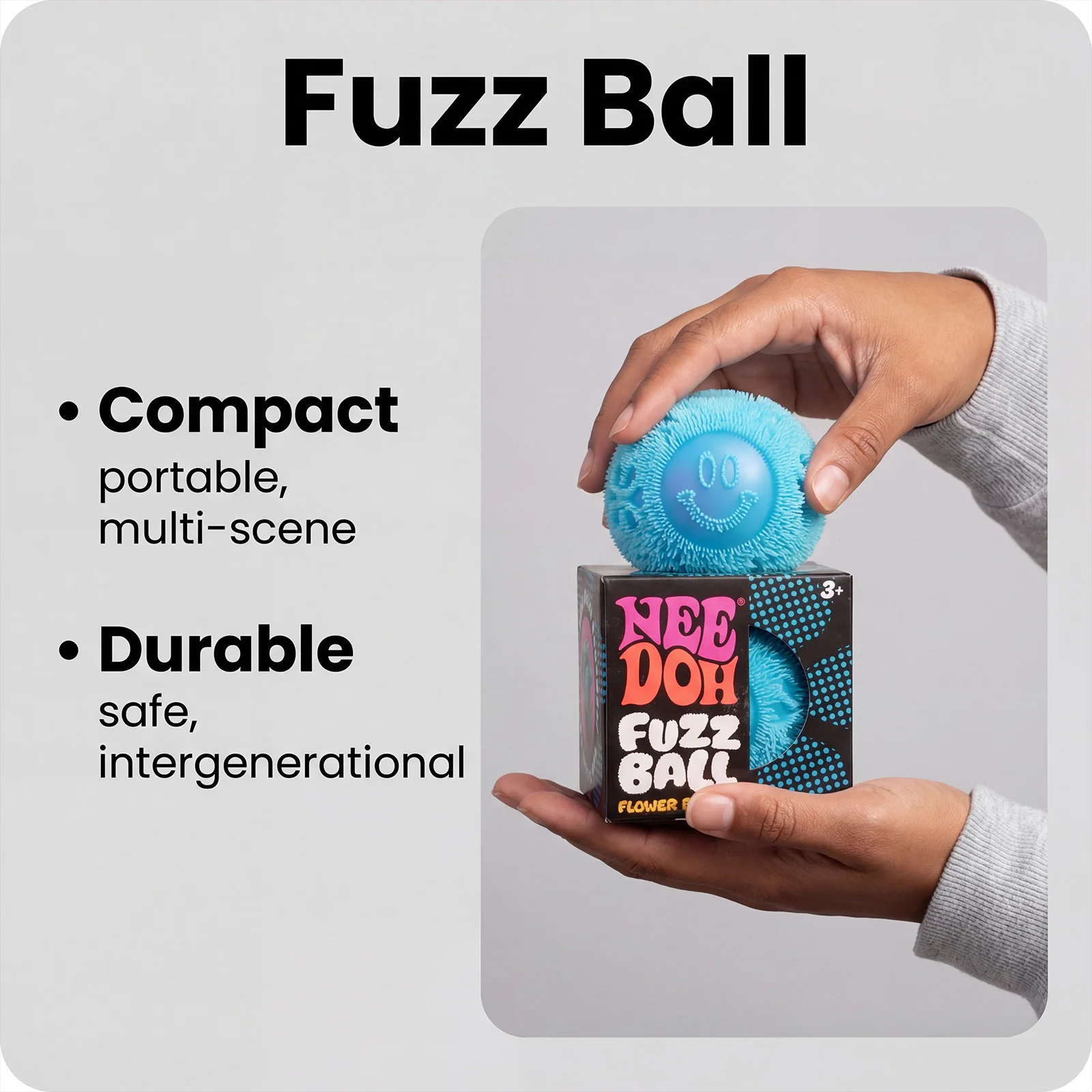 NeeDoh Wonder Waves Fuzz Ball Squishy Stress Ball Nee Doh Fuzzball – RIAT