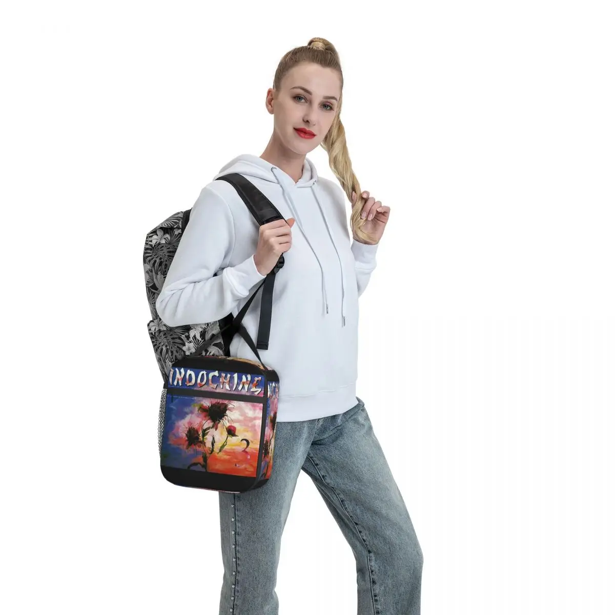 حقيبة غداء Indochine Arena Tour للجنسين للسفر حقيبة تبريد معزولة محمولة بتصميم جرافيك أكسفورد حقائب غداء حرارية