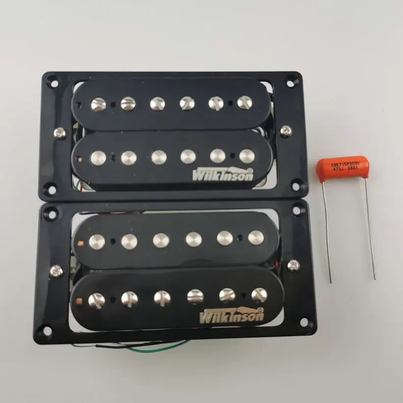 Wilkinson Ainico5 Humbucker Electric Guitar Pickups Guitar Parts Apply to  Standard Guitar + Free Orange 473 200V capacitor