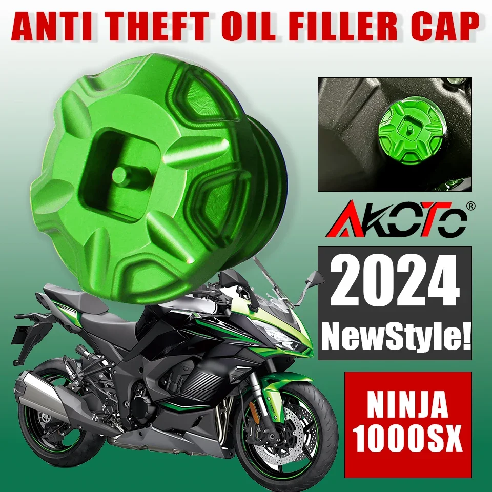 

Motorcycle Anti theft Oil Filler Cap Accessories Engine Oil Plug Cover For KAWASAKI NINJA1000SX Z1000SX NINJA 1000SX Z1000SX SX