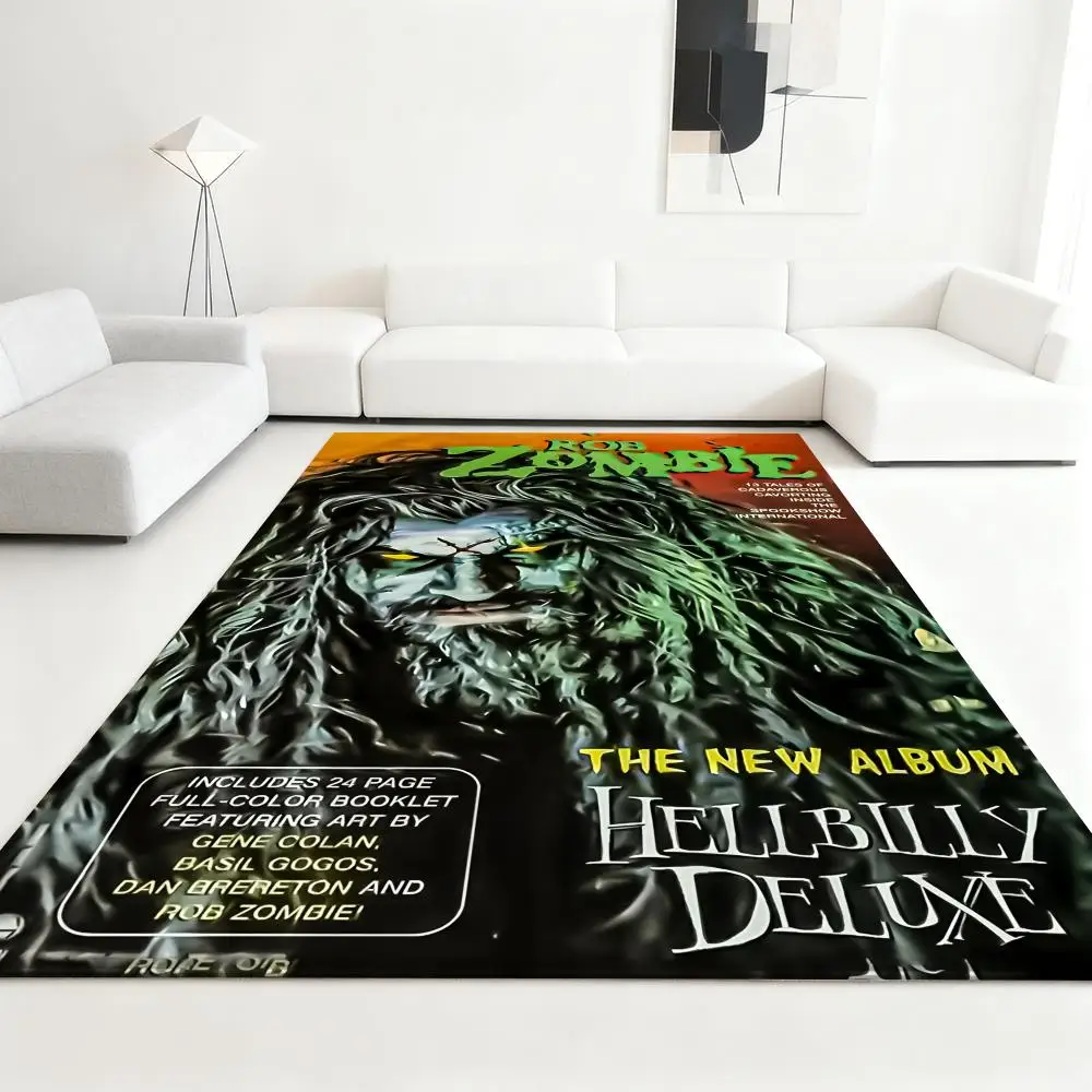 

Singer R-Rob Zombies COOL Floor Mat Soft Thickened Absorbent Non-Slip Bedroom Living Room Door Mat Home Decor Flannel Rugs