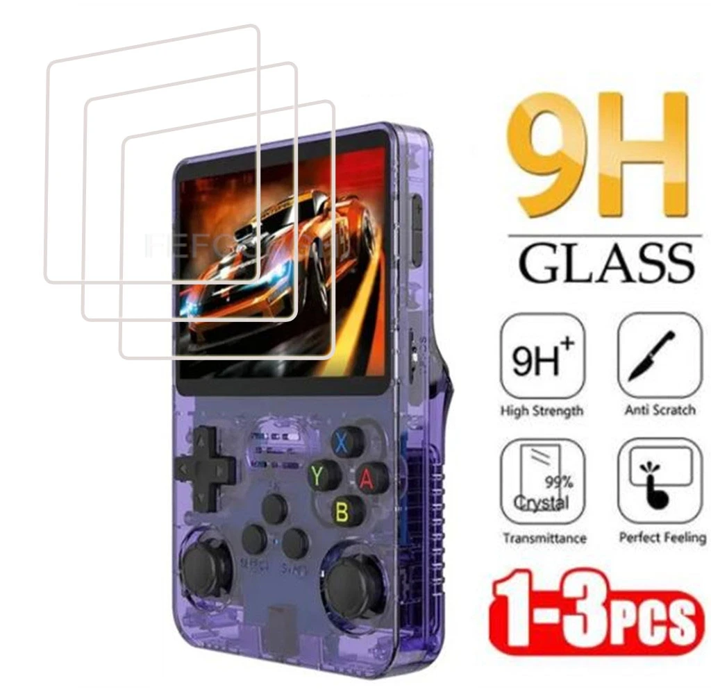 HD Protective Tempered Glass For R36S 3.5Inch Player Games ON Data Frog R36S Screen Protector Protection Film