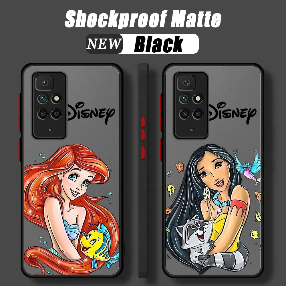 Disney Little Mermaid Princess Phone Case for Xiaomi Redmi Note 12S 11 Pro 12 13 Pro 11S 9T 10 Pro 11T 9S 10S 9 Matte Cover