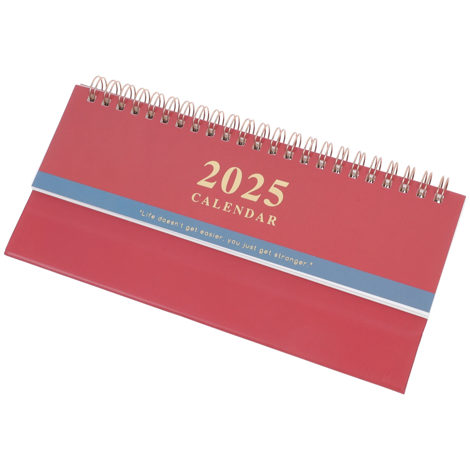 

Long Desk Calendar Desktop Decoration Creative Coil Classroom Flip Decorative Dekstop Monthly for Soft