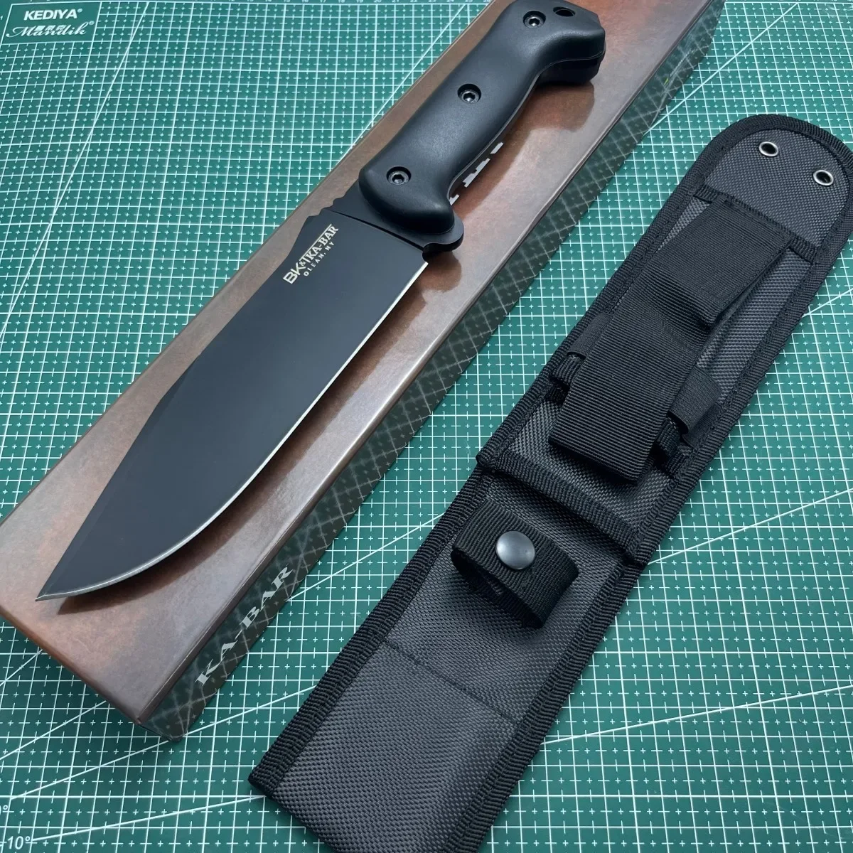 جديد Kb شفرة مثبتة سكين Bk7 سكين تخييم خارجي 8Cr13Mov شفرة ألياف النايلون مقبض Edc بقاء الصيد التنزه أداة هدية