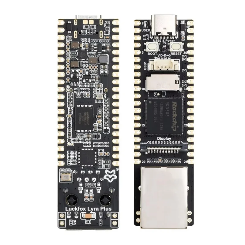 AEF7-Luckfox Lyra Plus RK3506G2 Placa de desarrollo Linux en miniatura Procesador Cortex-A7 de 3 núcleos RJ45 Ethernet