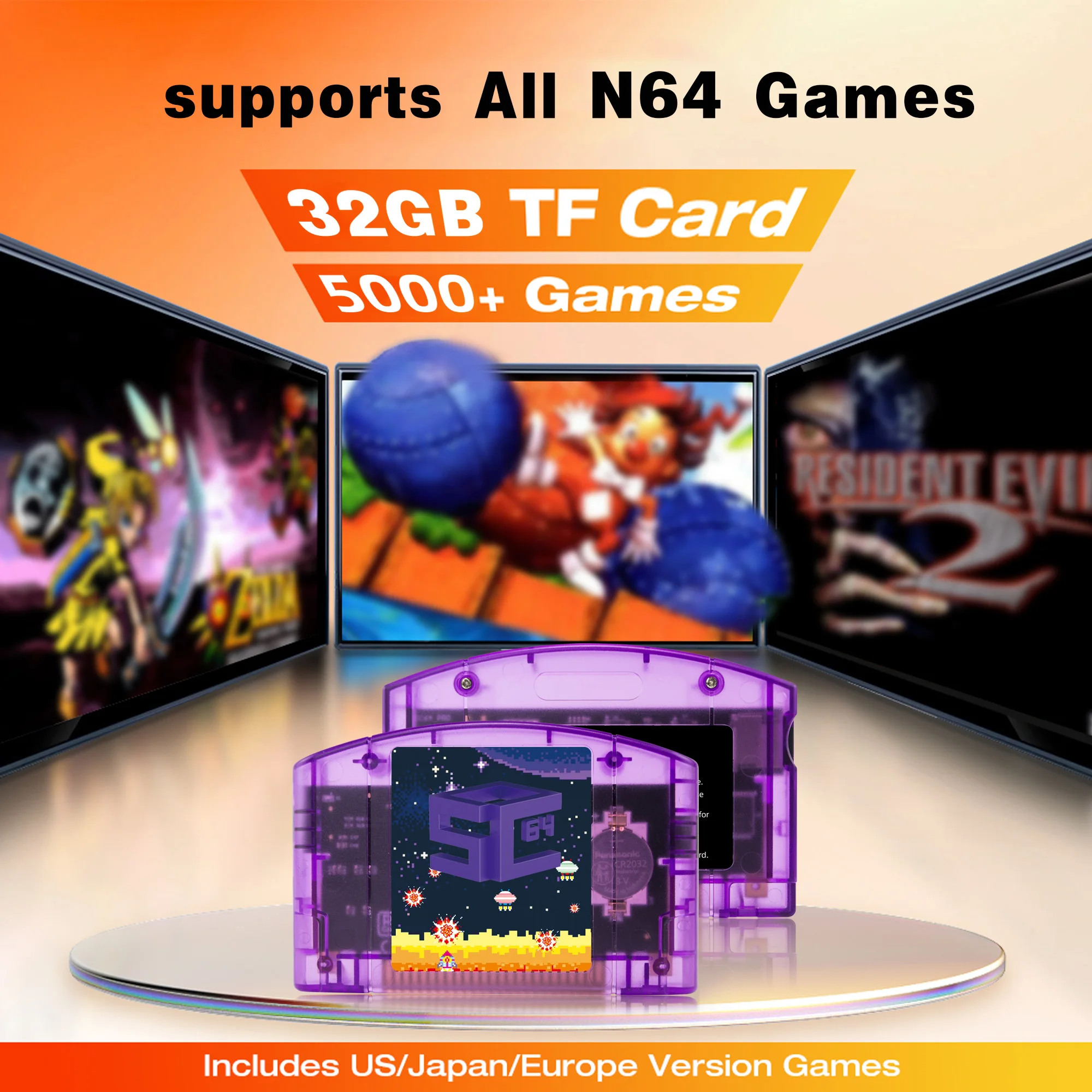 

REMANK 5000 in 1 SC64Summer SC64 Game Card SC64 Open Source N64 Cartridge Retro For Nintendo SNES GBC N64DD Video Game SC64 N64