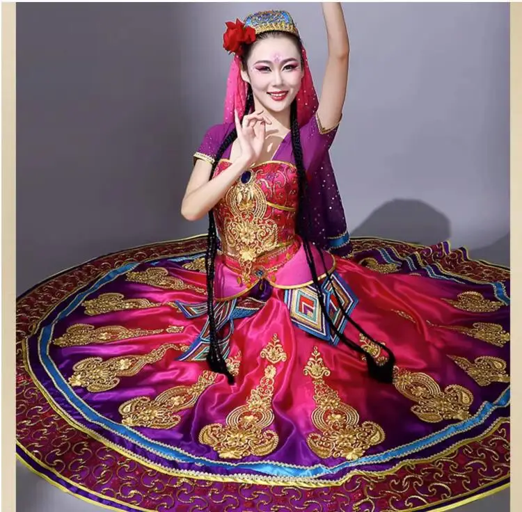 Indian Dance Performance Costumes Xinjiang Uyghur Belly New