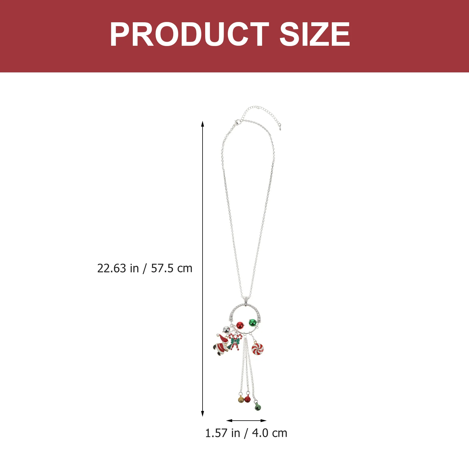 

1Pcs Xmas Santa Claus Hat Necklace Alloy Pendant Necklace Xmas Party Accessory Christmas Gift Women Elegant Neck Decor