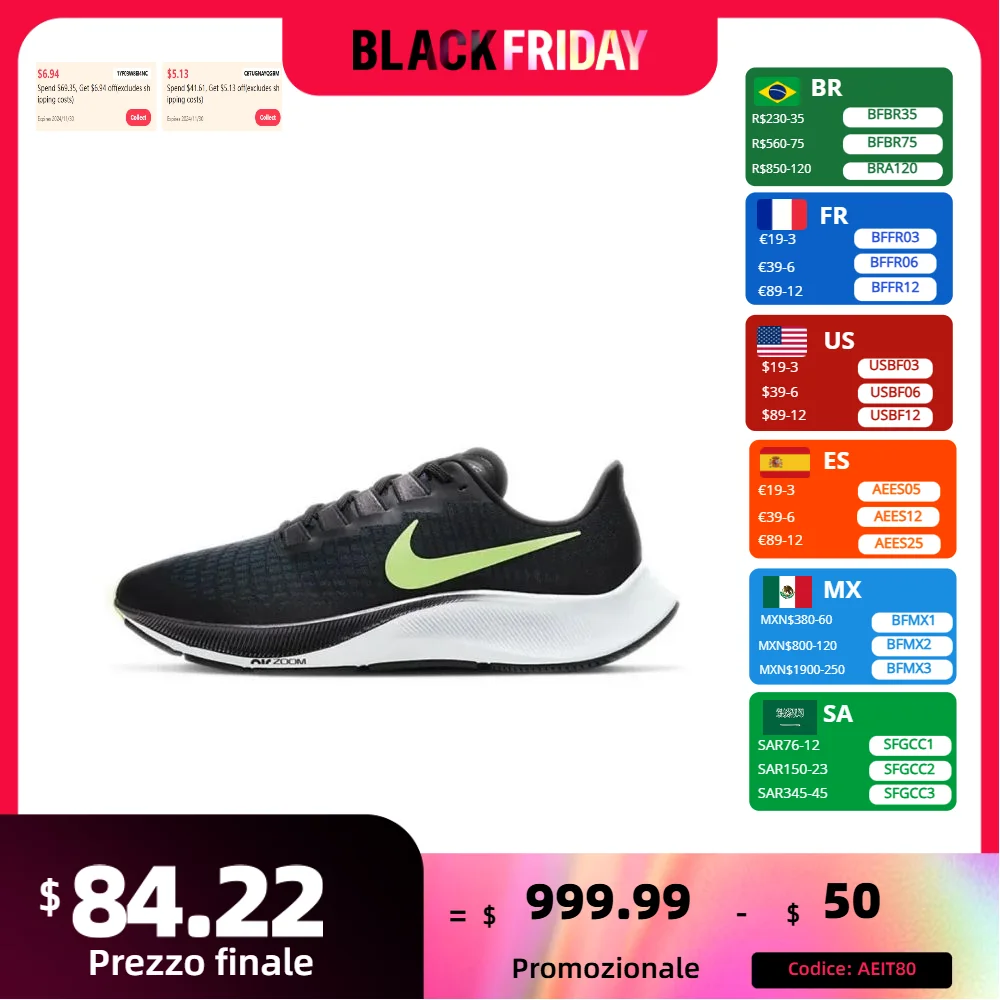 Nike Original Man and Weman sneakers New Arrival  Air Zoom Pegasus 37 low Sneakers Fashionable and breathable Running Shoes