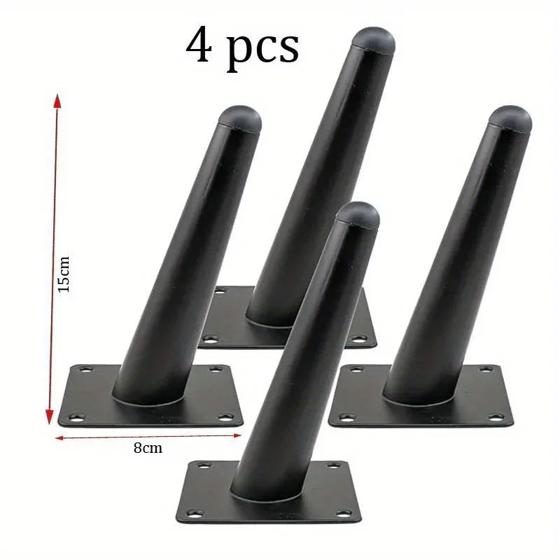 4pcs Sofa Legs Round Solid Metal Furniture Legs Sofa Replacement Legs Perfect Mid-Century Modern Sofa Couch Bed Coffee Table