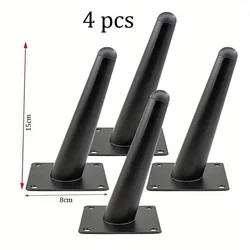 4pcs Sofa Legs Round Solid Metal Furniture Legs Sofa Replacement Legs Perfect Mid-Century Modern Sofa Couch Bed Coffee Table