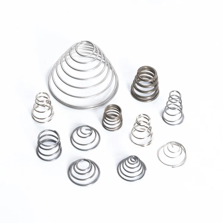 Steel conical coil spring 1.0mm wire conical sprial compression spring double conical spring