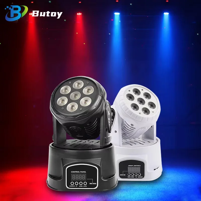 10W Par Light RGBW LED 4IN1 Shake Head Light Beam Stage Effect DMA 512 Controller Voice Controlled Rotating Party DJ Disco