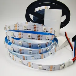 1/5M addressable APA102 SK9822 LED Strip Light 5V DATA and CLOCK seperately 30/60/144 leds/m SMD 5050 RGB pixel Smart Lamp Tape
