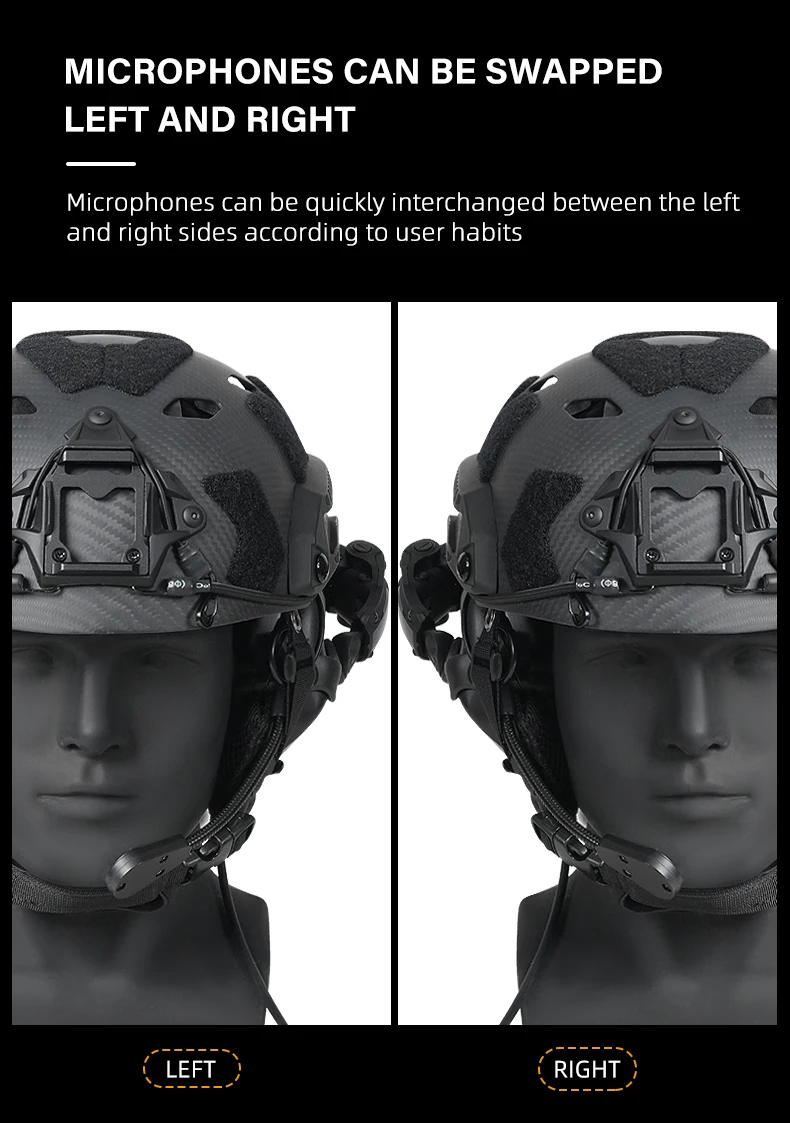 BOOIU 5세대 칩 헤드셋 전술 통신 이어폰 소음 감소 없음 신모델 헤드웨어 전술 헤드폰
