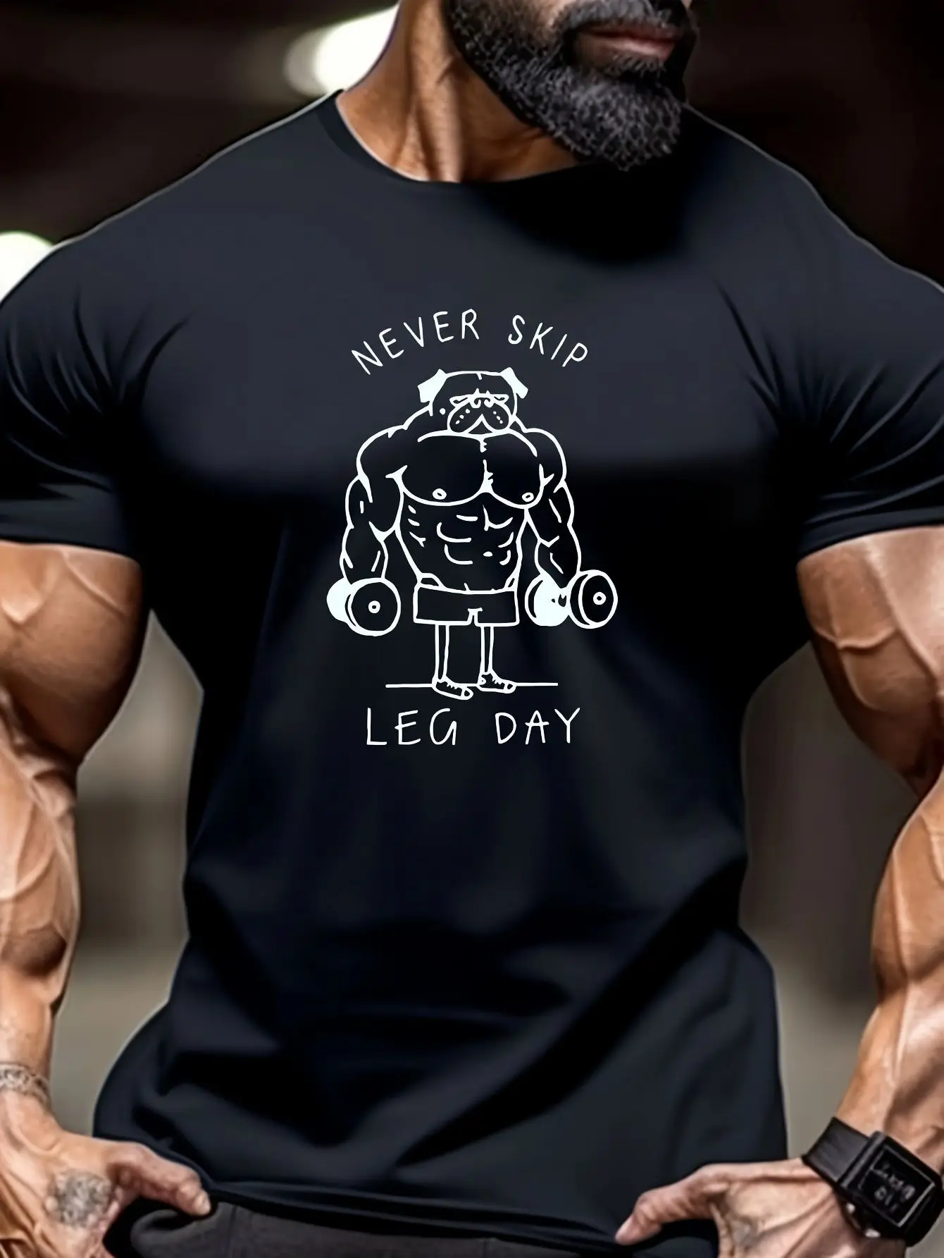 هاي ستريت النمط الأمريكي طباعة القطن الثقيل تصميم جديد تحسس كم قصير فضفاض مريح عادية جولة الرقبة الأعلى #5