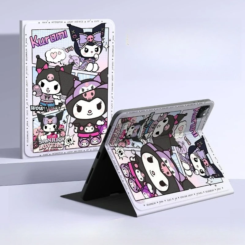 

Чехол Kawaii Kuromi для iPad 11-го поколения A16 11 дюймов, Pro 21, 9-го поколения 10.2 дюйма, Air4, 10-го поколения 10.9 дюйма, Air6, Mini 6, 7, 8.3 дюйма, защитный чехол
