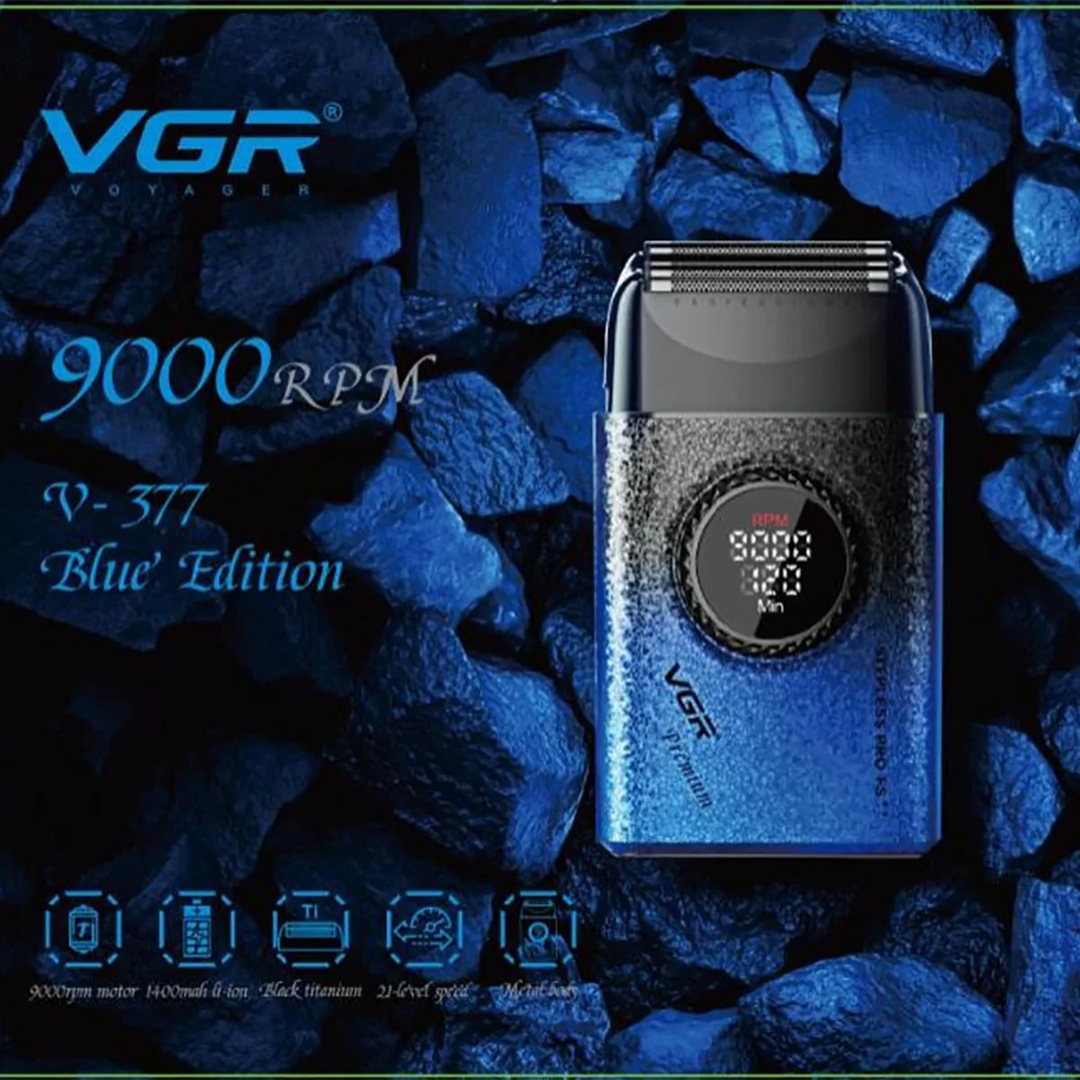 VGR 電動シェーバー 9000RPM メンズ プロ仕様