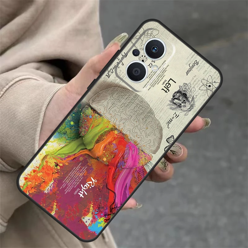 Brain Art Case For OPPO Reno 11 F 10 Pro 4 5 6 7 8 Lite 4Z 5Z 8T OPPO Find X3 X2 Lite X6 X5 Pro Cover