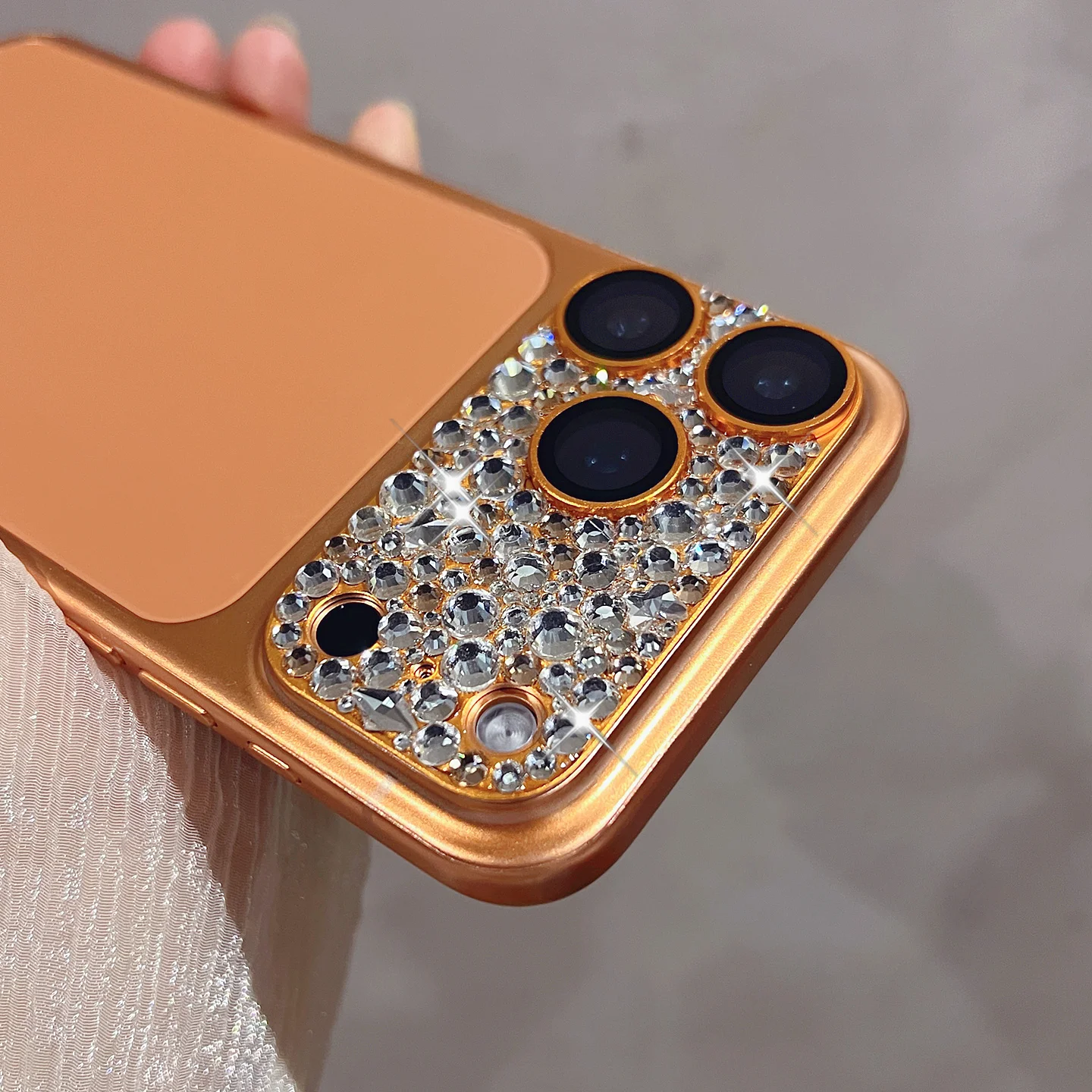 Phone Cases Orange - 1 Stück Metall-Kameralinsenschutz für iPhone 17