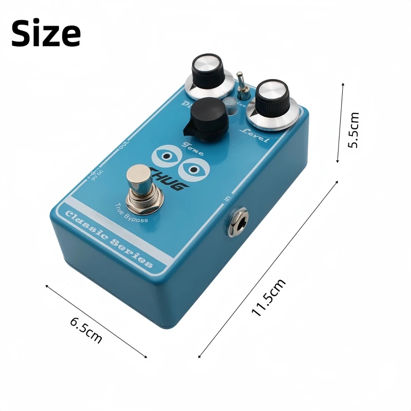 Mosky Thug Distortion Guitar Pedal: High Gain with 3 Distortion Tones,Adjustable Dist Level & Tone Control,True Bypass Switching