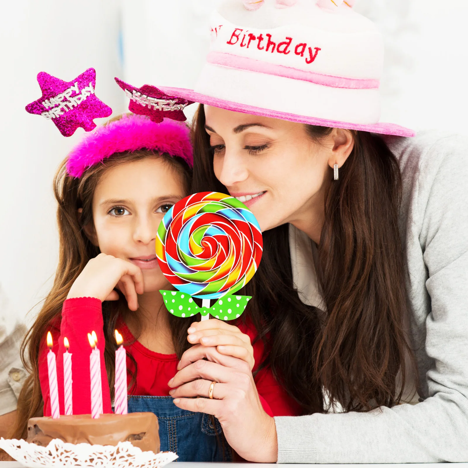 

2pcs Props Giant Candy Decorations Simulation Models Party Photo Props Christmas Candyland Decorative Accessories Lollipop Tree