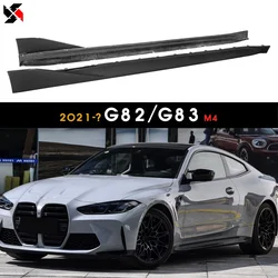 Side Skirt Car Decor Real Dry Carbon Fiber Material Car Side Skirts Extensions Spoiler Rocker Splitter For BMW G82 G83 M4