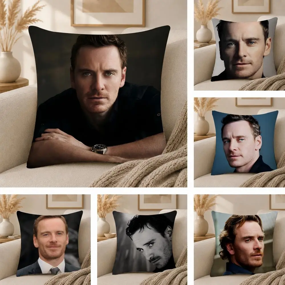 movie Michael Fassbender Cushion Cover  Plush Fabric Soft Double Sided Print Sofa Cushion Cover Throw Pillow Covers