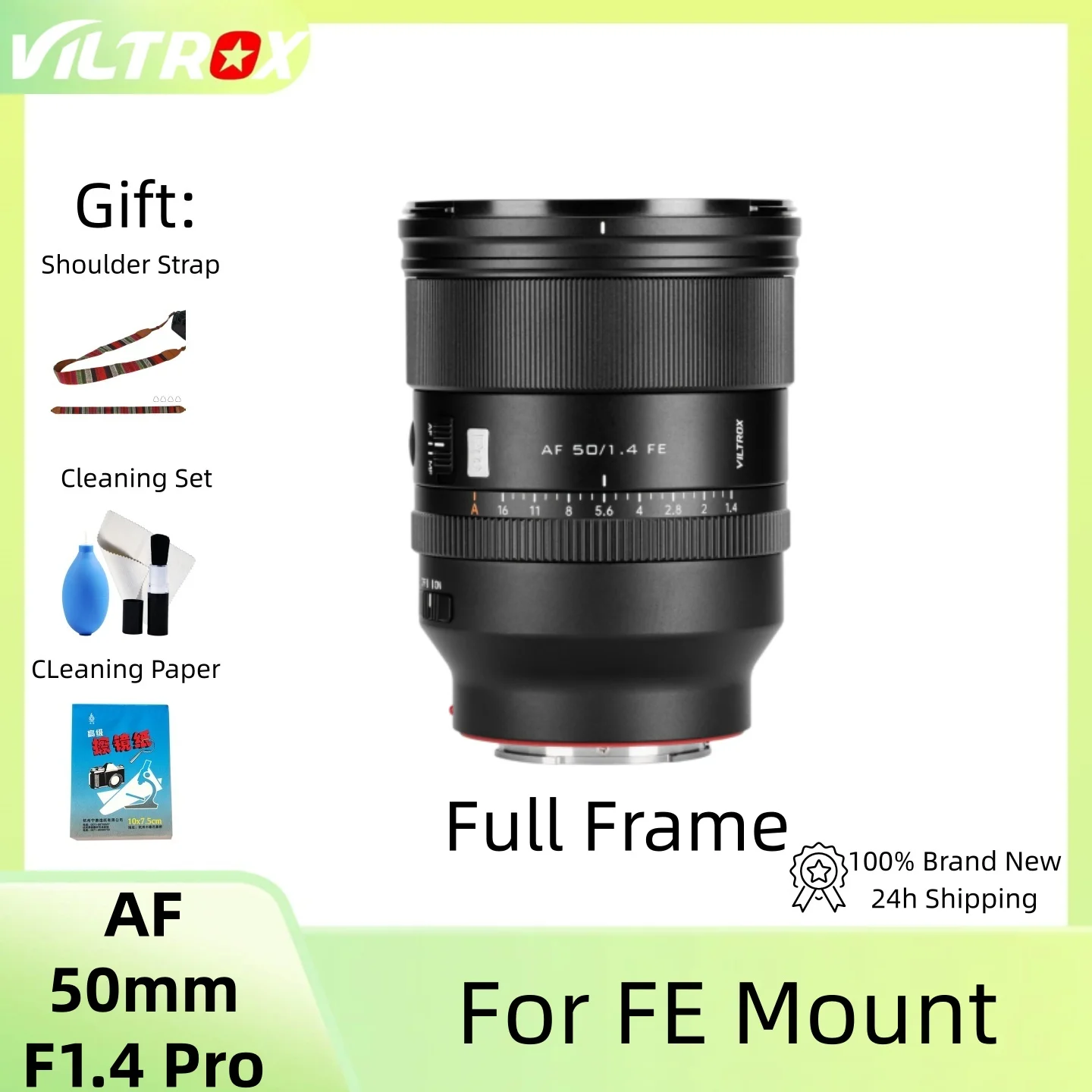 

Полнокадровый стандартный объектив с автофокусом VILTROX AF 50 мм F1.4 Pro FE с большой диафрагмой для Sony a7C a7SIII a7III a7RIV a9 ZVE1 A93