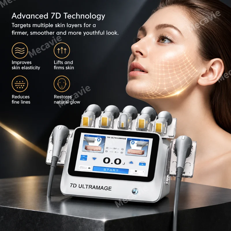 D Ultramage Plus Advanced Skin Tightening And Body Contouring Machine With Treatment Heads Vmax Hifu Handle D Multi Polar