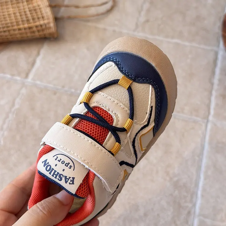 Kinder-Sportsneaker Leichte Freizeitschuhe für Jungen und Mädchen mit Klettverschluss Niedrige Wanderschuhe mit farbenfrohem Design – Detail 8
