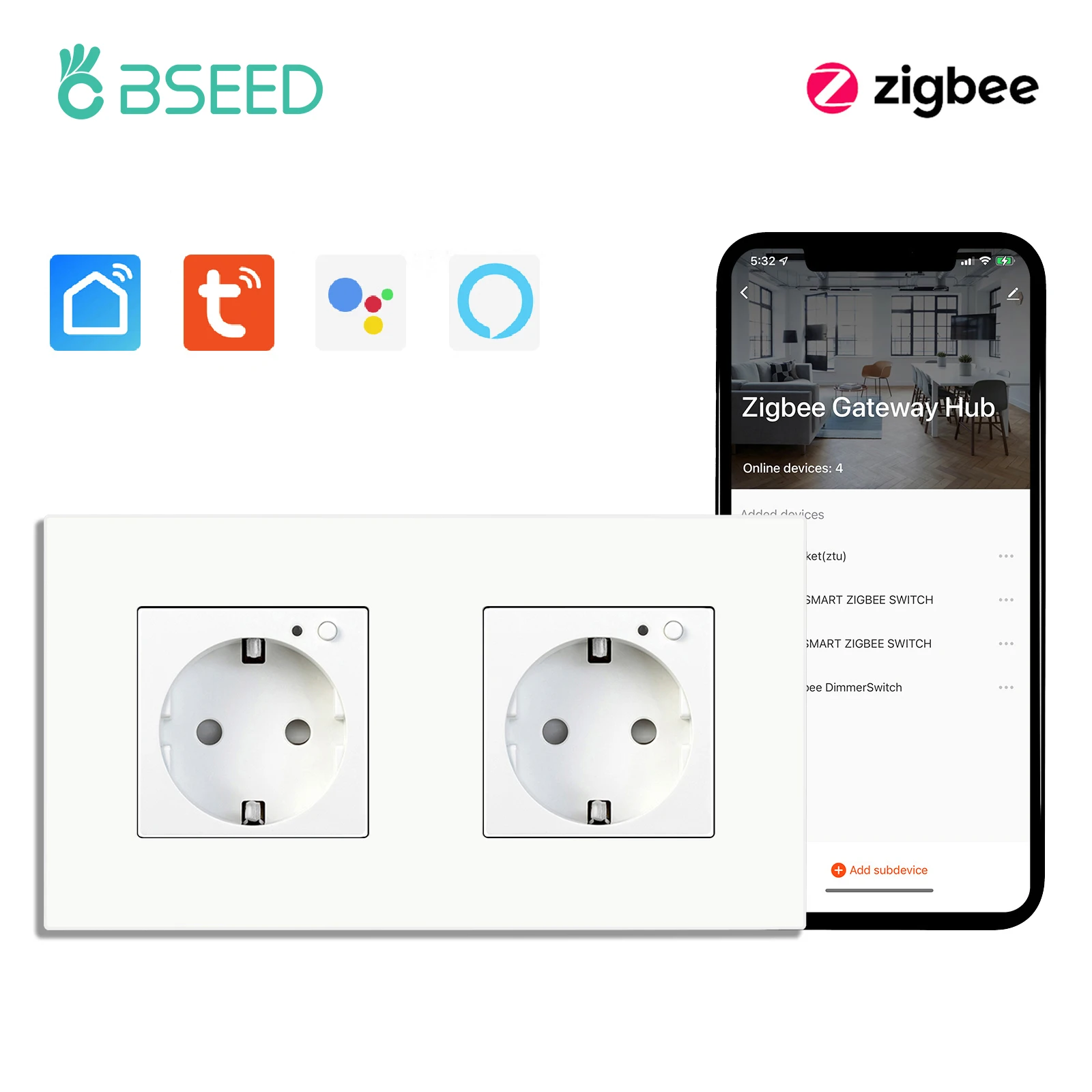 BSEED ZigBee Wandsteckdose 9