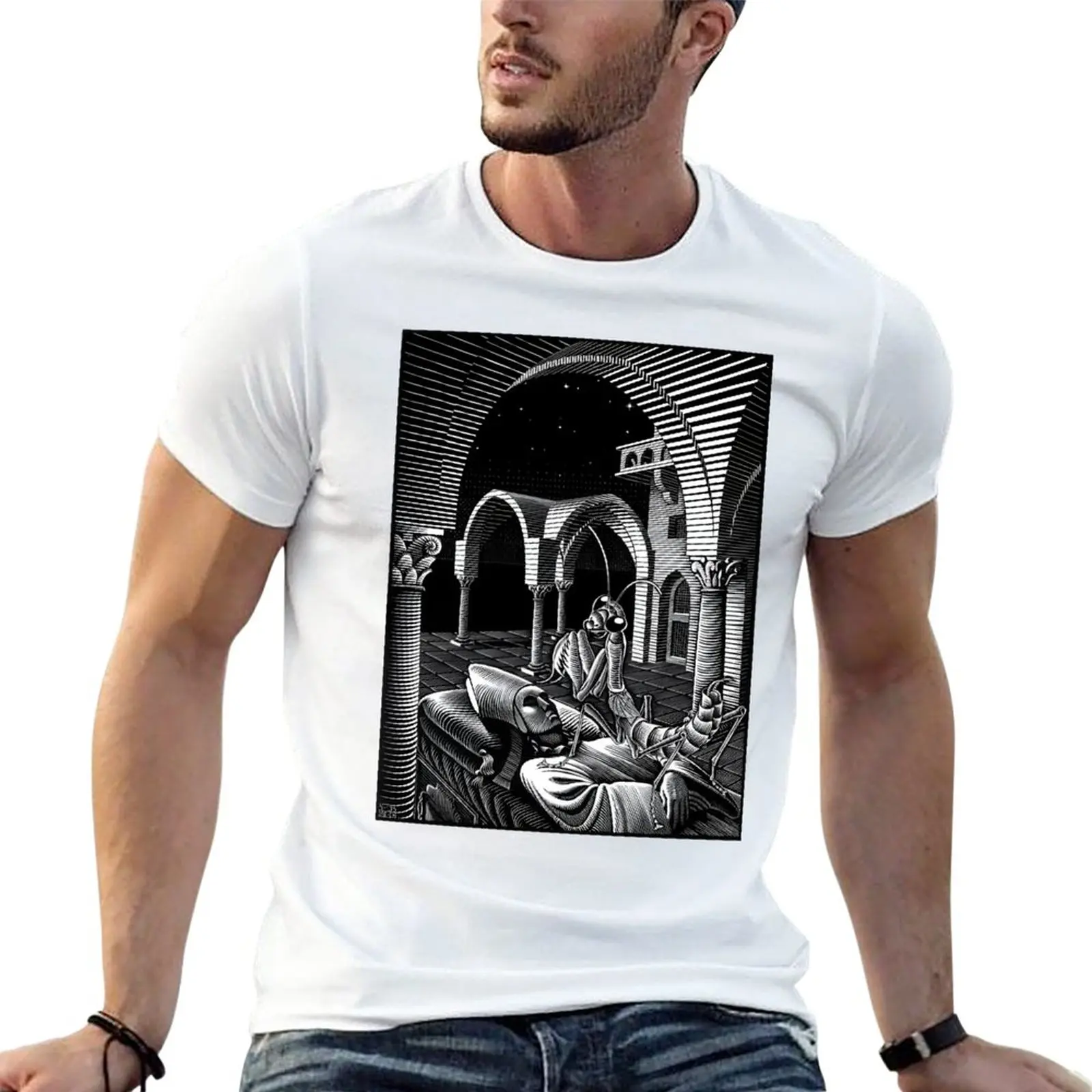 New M.C. Escher - Dream T-Shirt boys animal print shirt quick-drying t-shirt tshirts for men