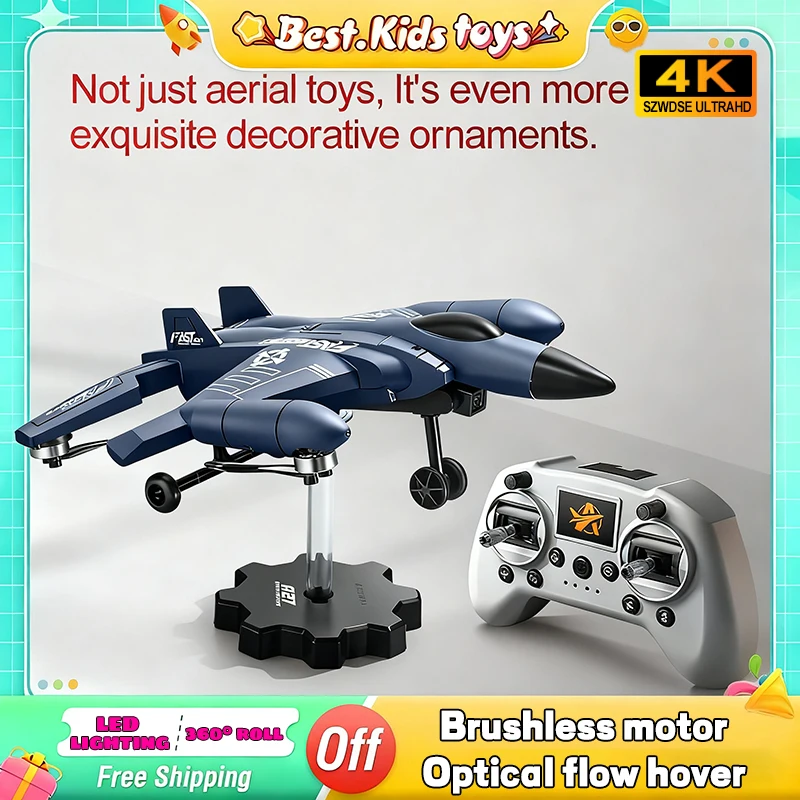 新型A27ドローン プロフェッショナル SU-35型飛行機 4K HDカメラ搭載 ブラシレスリモコン戦闘機クアッドコプター オプティカルフロー RCドローン おもちゃ