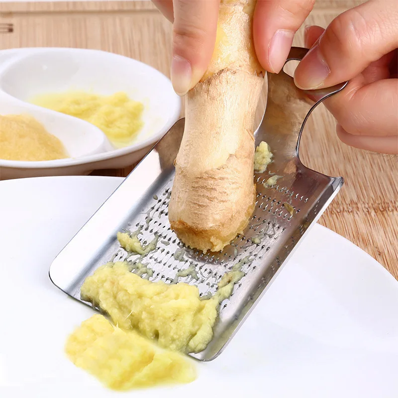 

1PC Ginger Grater Wasabi Crusher Grinding Tool Stainless Steel Garlic Grinder Kitchen Fruit Presser Vegetables