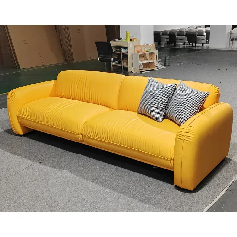 Hot selling Italian design modern living room furniture 1 2 3 seater sofa set Leather upholstered sofas for hotel lobby