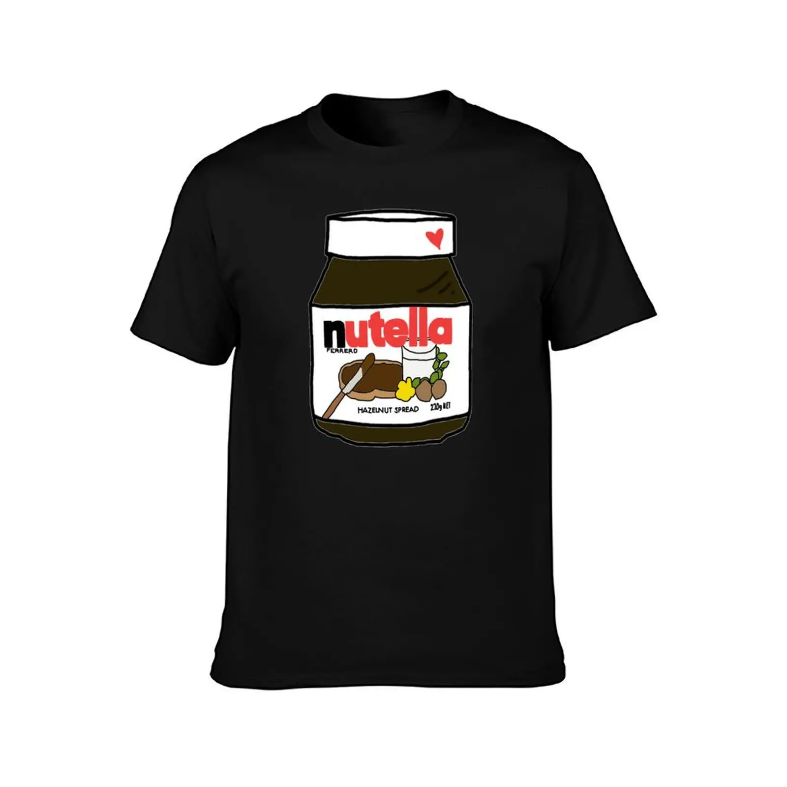 Nutella T-Shirt Summer Casual Cotton Tee Oversized Streetwear Tops Vintage Graphic Print Loose Fit Short Sleeve 100% Cotton