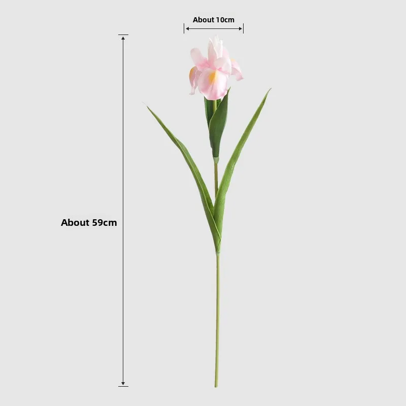 23 بوصة زهرة القزحية الاصطناعية الجذعية الحرير فو الزهور ديكور المنزل ترتيب الزفاف غرفة الطعام عرض التصوير الدعامة #4