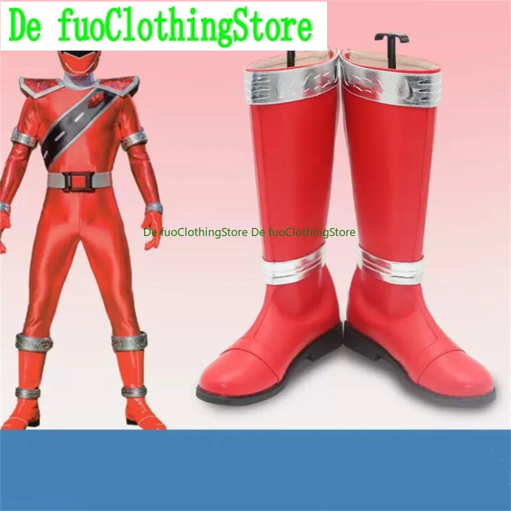 Atsuta Juru MASHIN SENTAI KIRAMAGER Cosplay Shoes Boots Game Anime Party Halloween Chritmas DefuoClothing Shoes Store