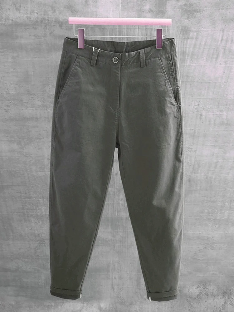 

Pure Cotton Men's Casual Pants Straight Leg Retro Japanese Sle Summer Seasonal Faionable Youth Active Long Trousers