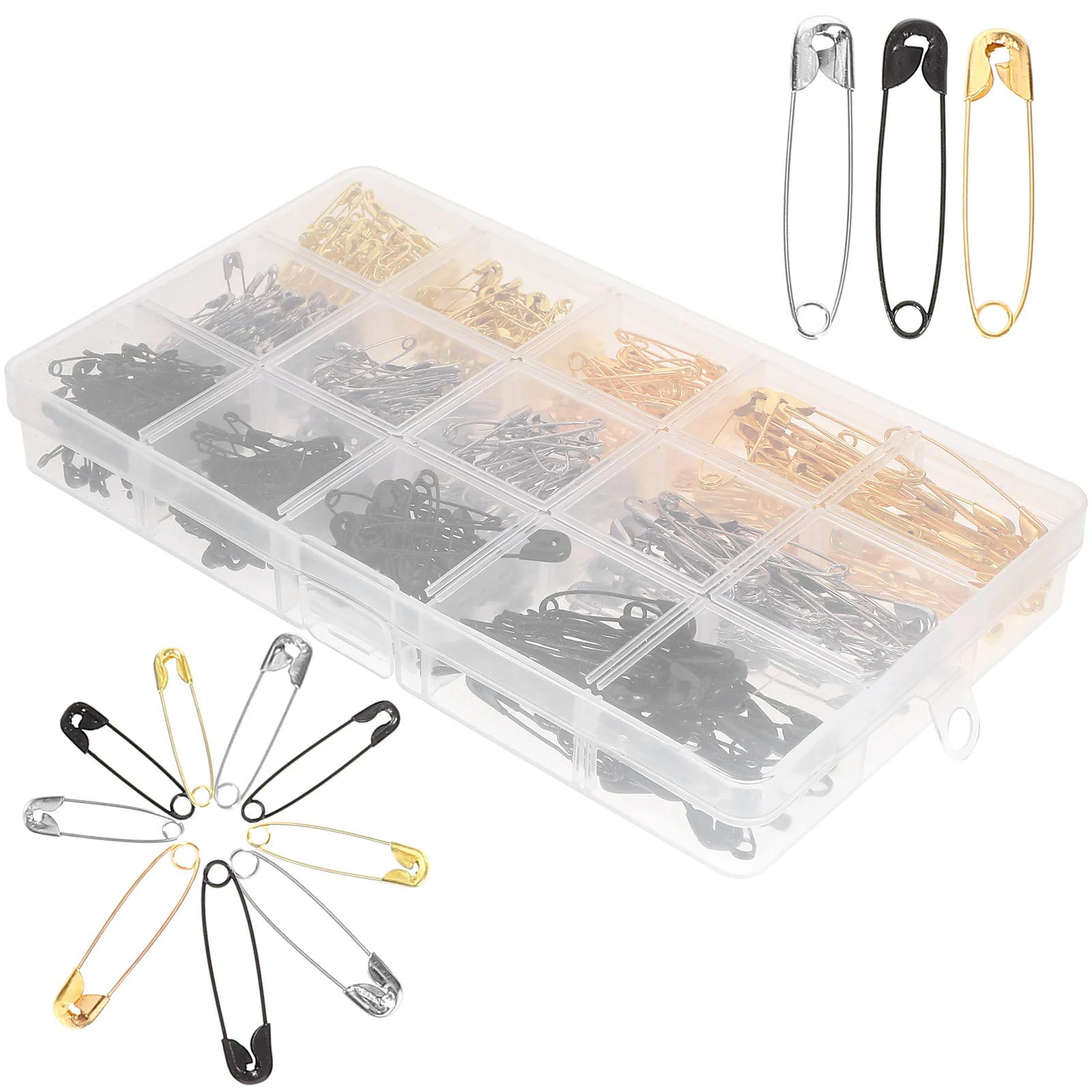 

1 Box Mini Safety Pins Small Metal Brooches Multi-Use Craft Making Pins for DIY Projects Clothes Fixing and Hanging Tags