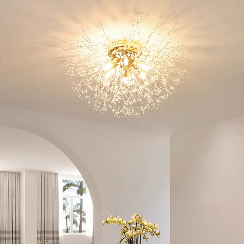 

Dandelion Crystal Chandelier Nordic Modern Living room Dining Room Bedroom Ceiling Light Room Light Fireball Decorative Light