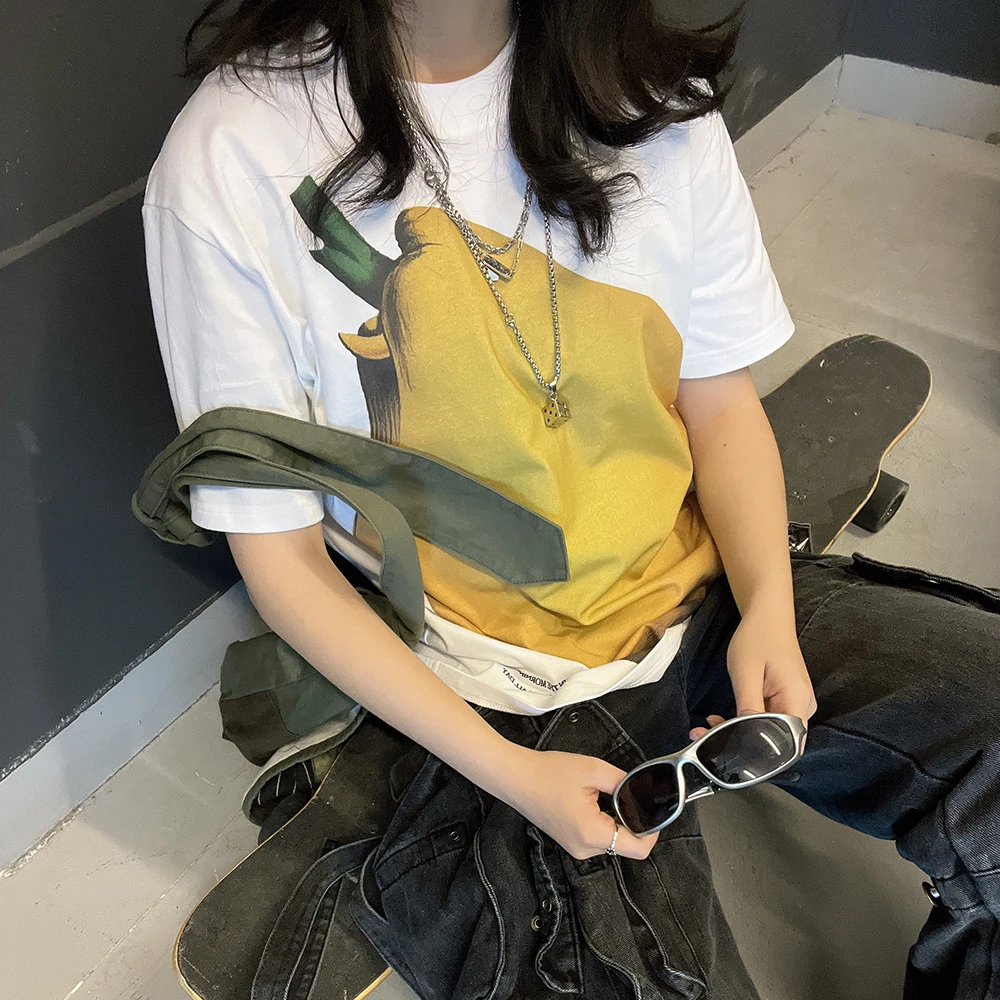 ヘビーウェイト-260g-カップル用半袖-tシャツ-メンズ-レディース-ラージ-ペア-トレンディ-ファッション-ドーパミンスタイル-カジュアルウェア