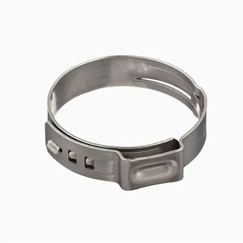 Stainless Steel Polished 12.8-15.3 mm Single Ear Hose Clamps Industrial Use Good Quality