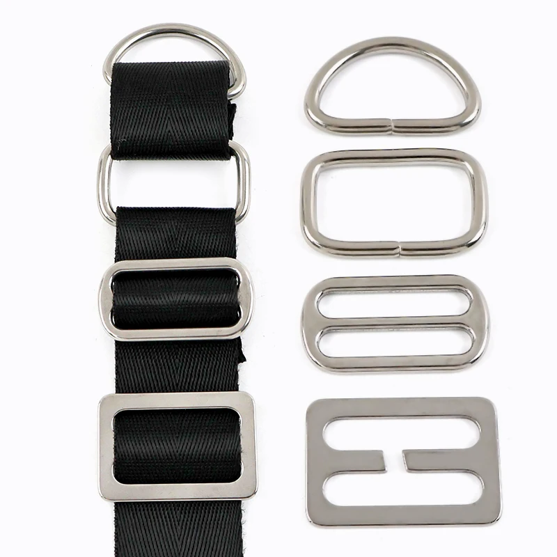 

5/10Pcs Stainless Steel Buckle Slider Connector 20/25/32/38mm for Dog Collar Belt Webbing Strap Handbag DIY Hardware Accessories