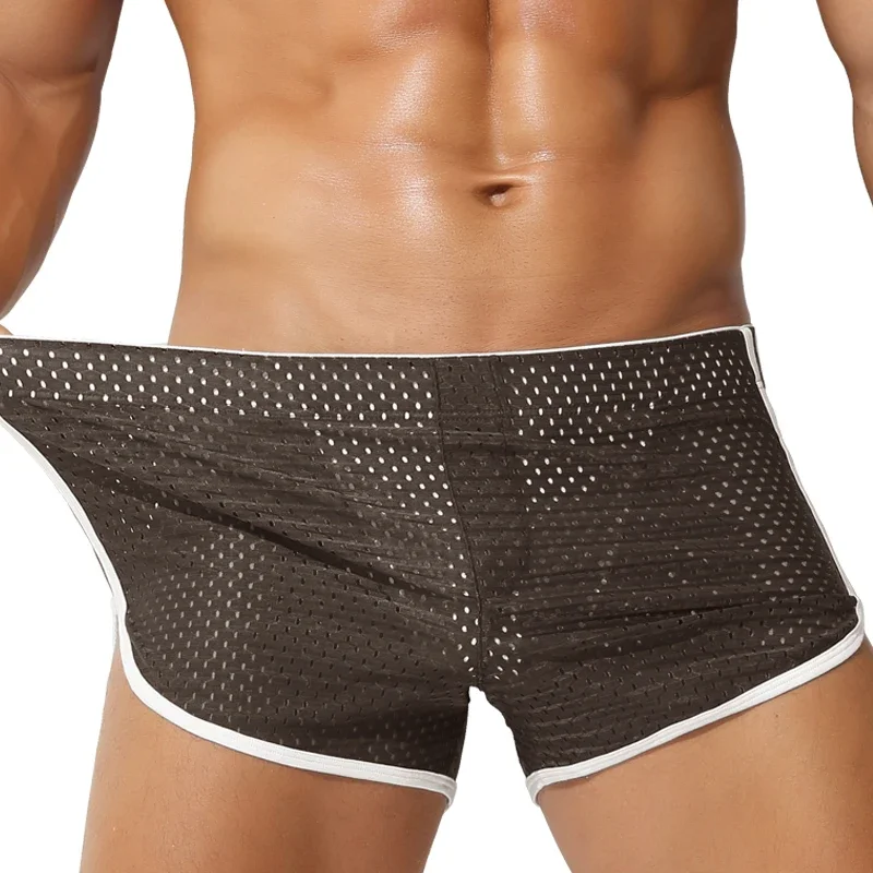 Men's Aloha Pants-style Ice-silk Underwear. For Boys in Summer, Suitable for Teenagers. Boxer Shorts, Loose-fitting, with a Uniq
